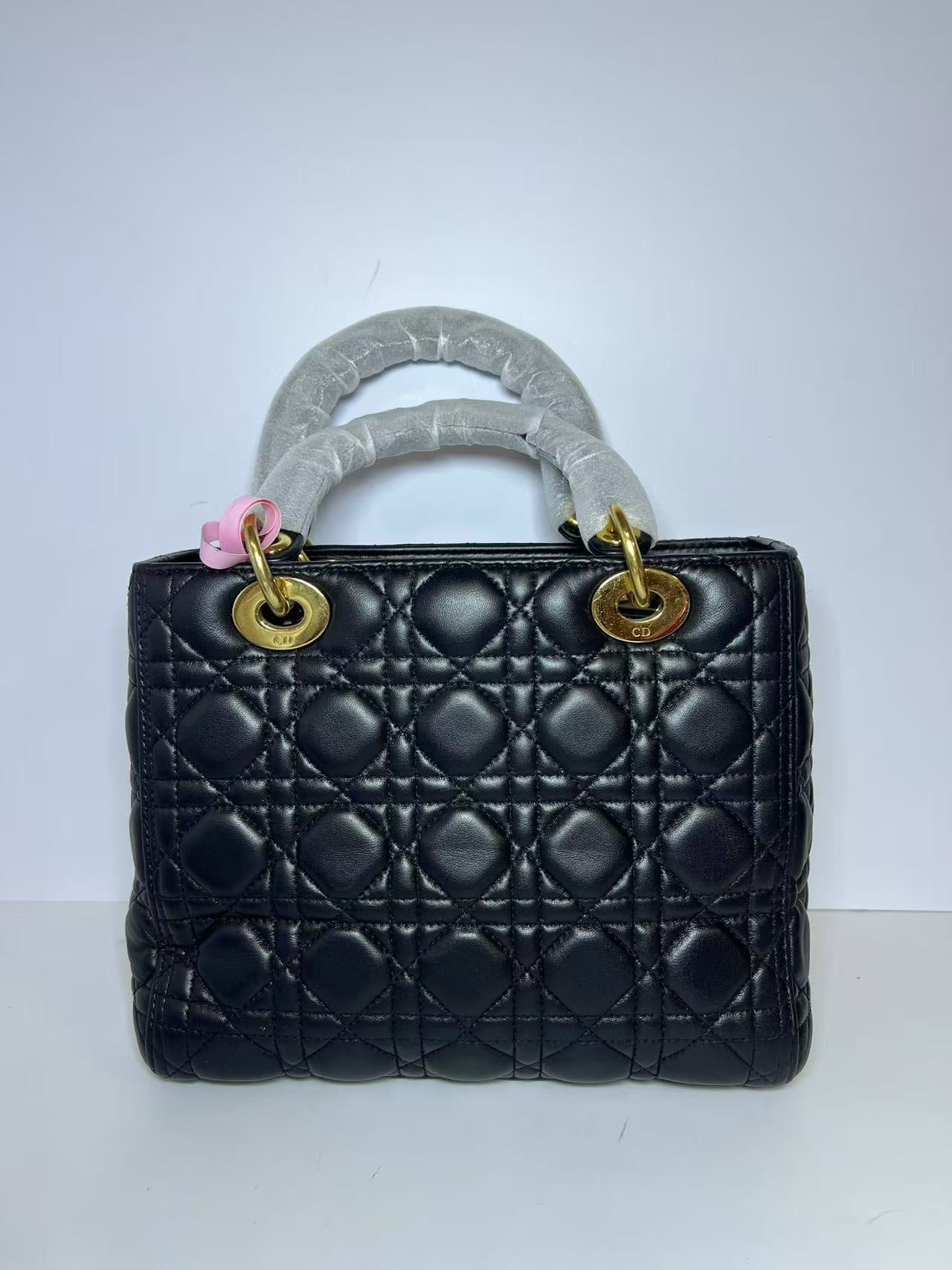 Dior Lady Dior Medium Ombré Micro-Cannage Leather Handbag