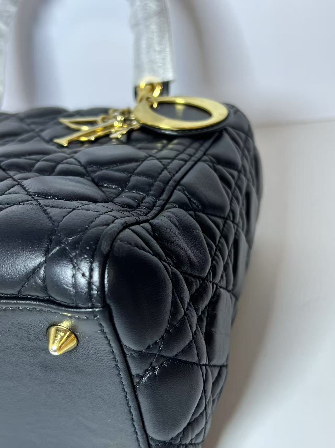 Dior Lady Dior Medium Ombré Micro-Cannage Leather Handbag