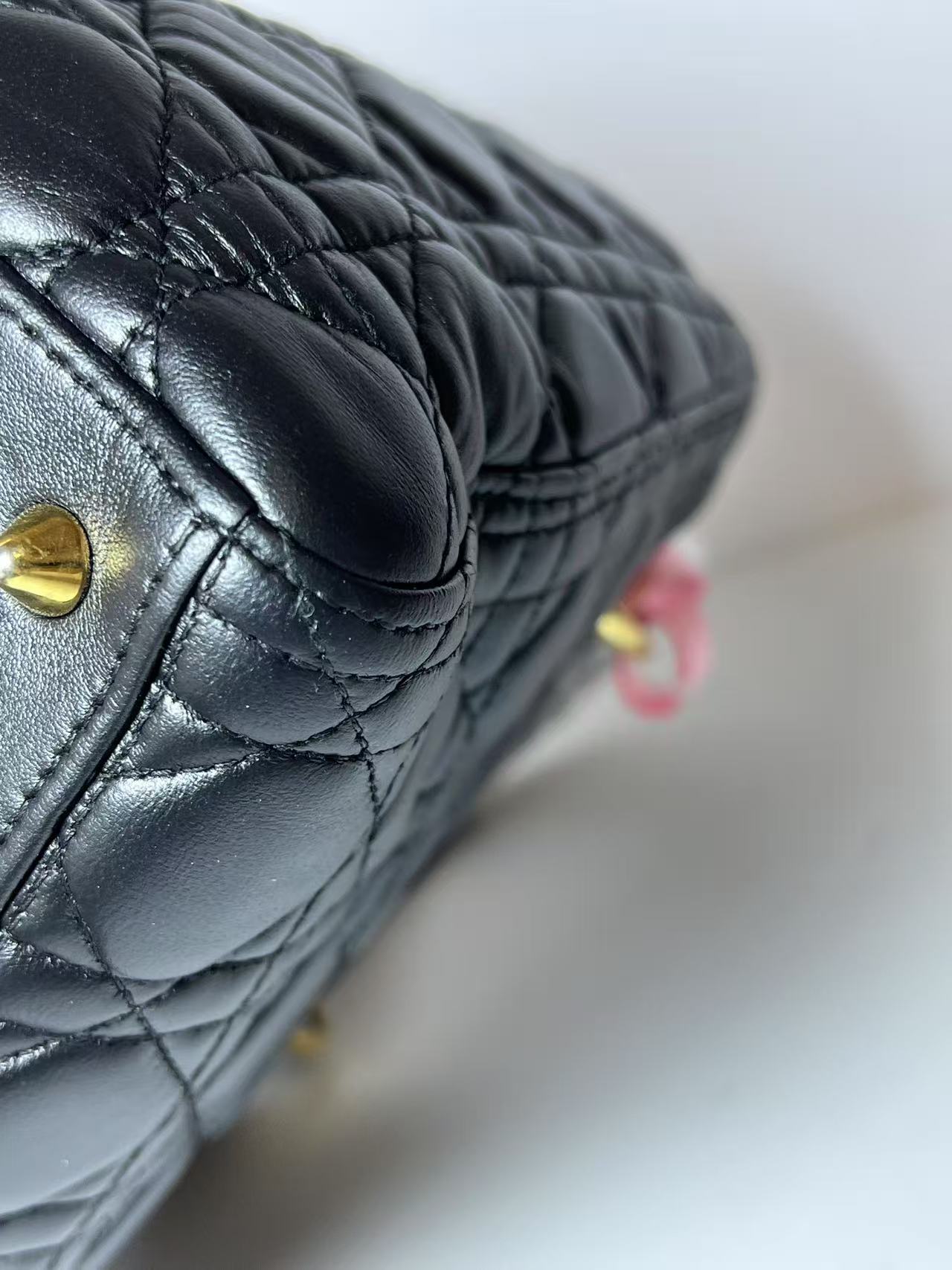 Dior Lady Dior Medium Ombré Micro-Cannage Leather Handbag