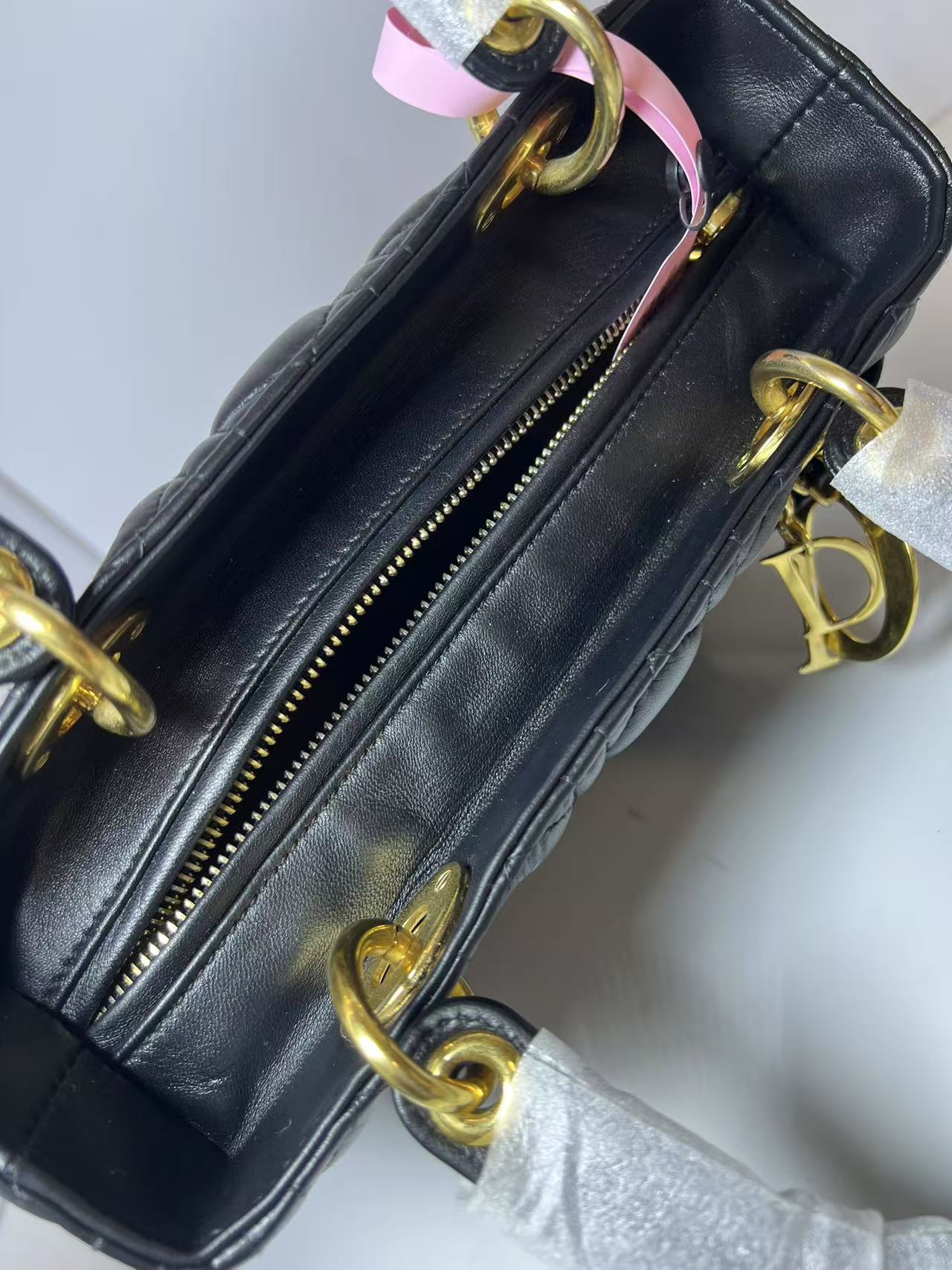 Dior Lady Dior Medium Ombré Micro-Cannage Leather Handbag