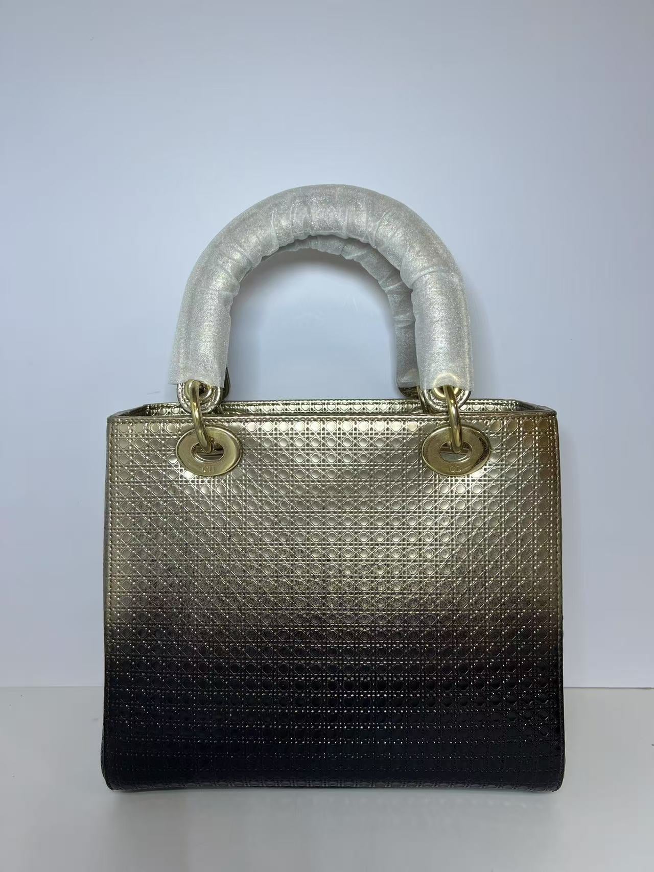 Dior Lady Dior Medium Ombré Micro-Cannage Leather Handbag