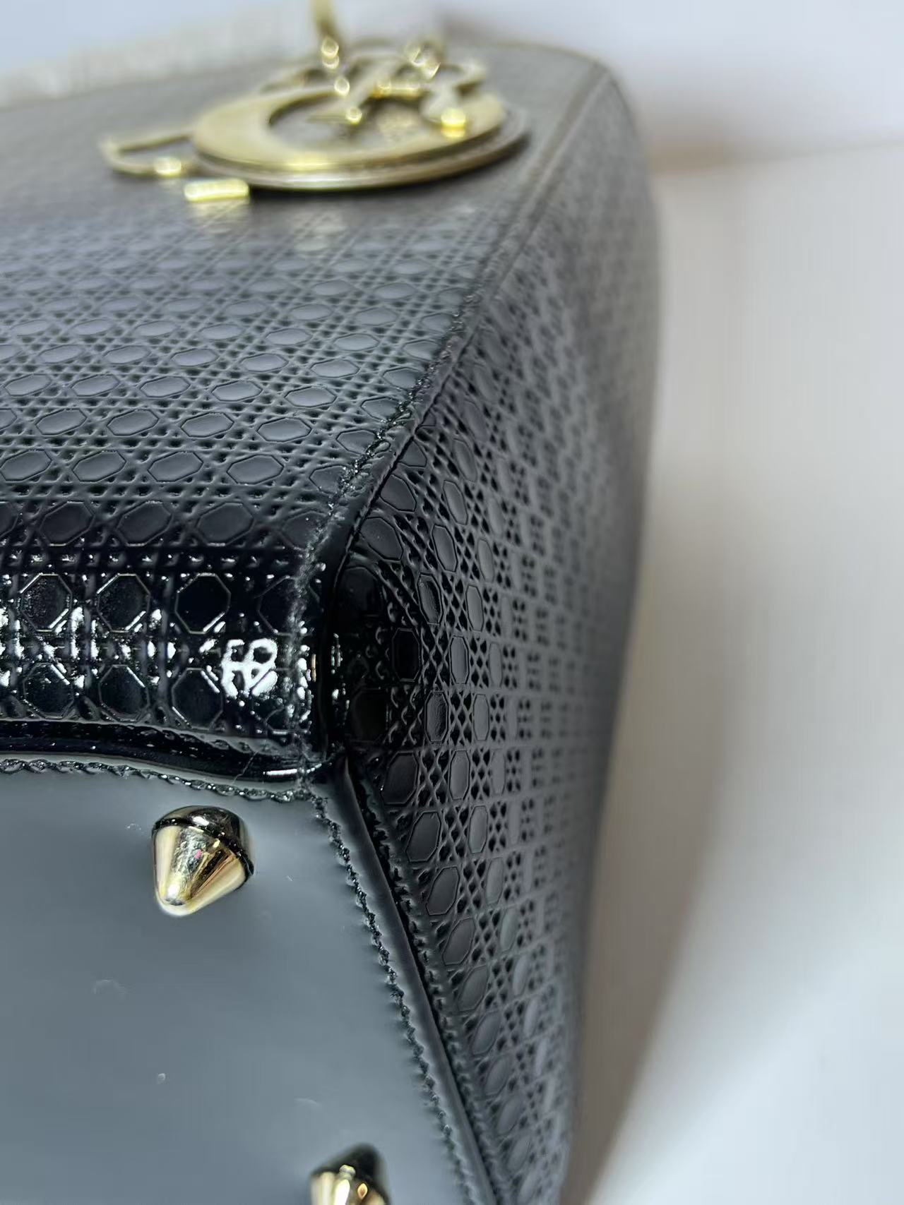 Dior Lady Dior Medium Ombré Micro-Cannage Leather Handbag