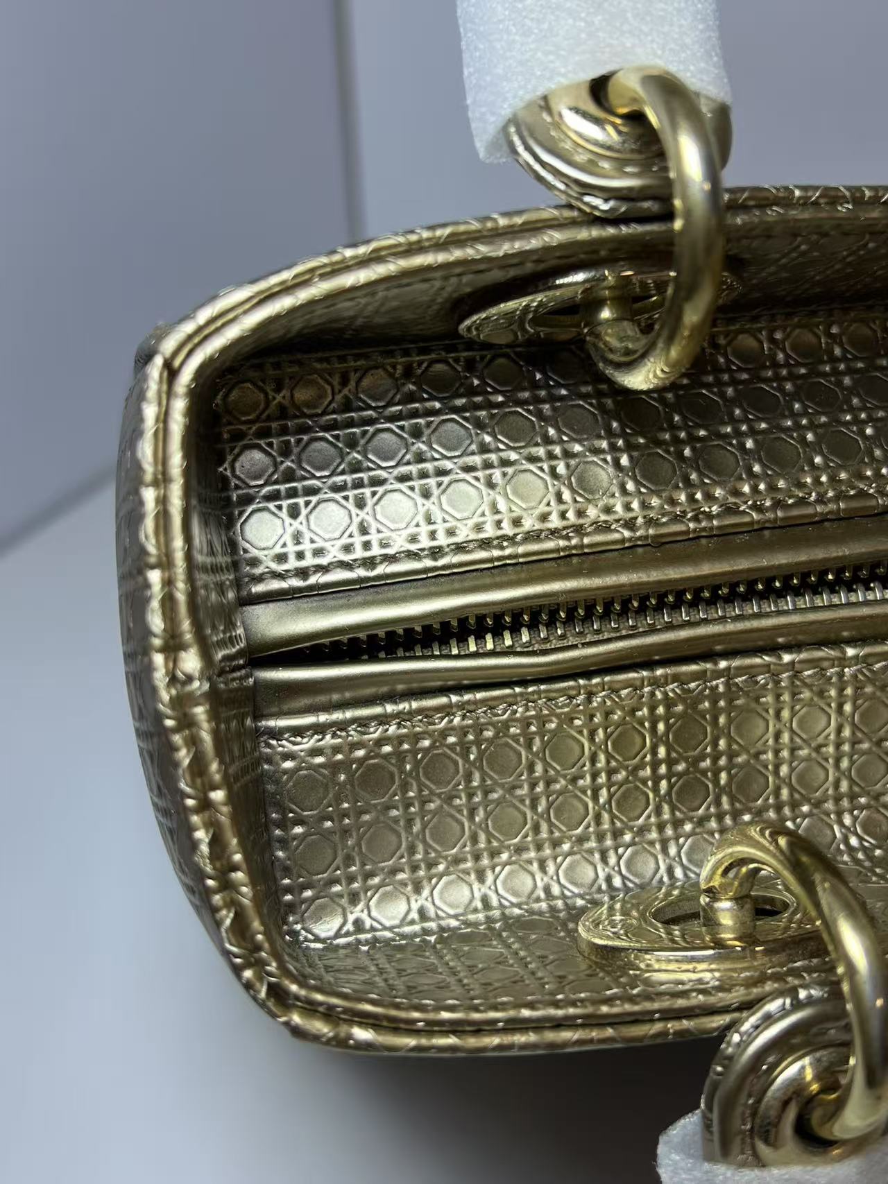 Dior Lady Dior Medium Ombré Micro-Cannage Leather Handbag