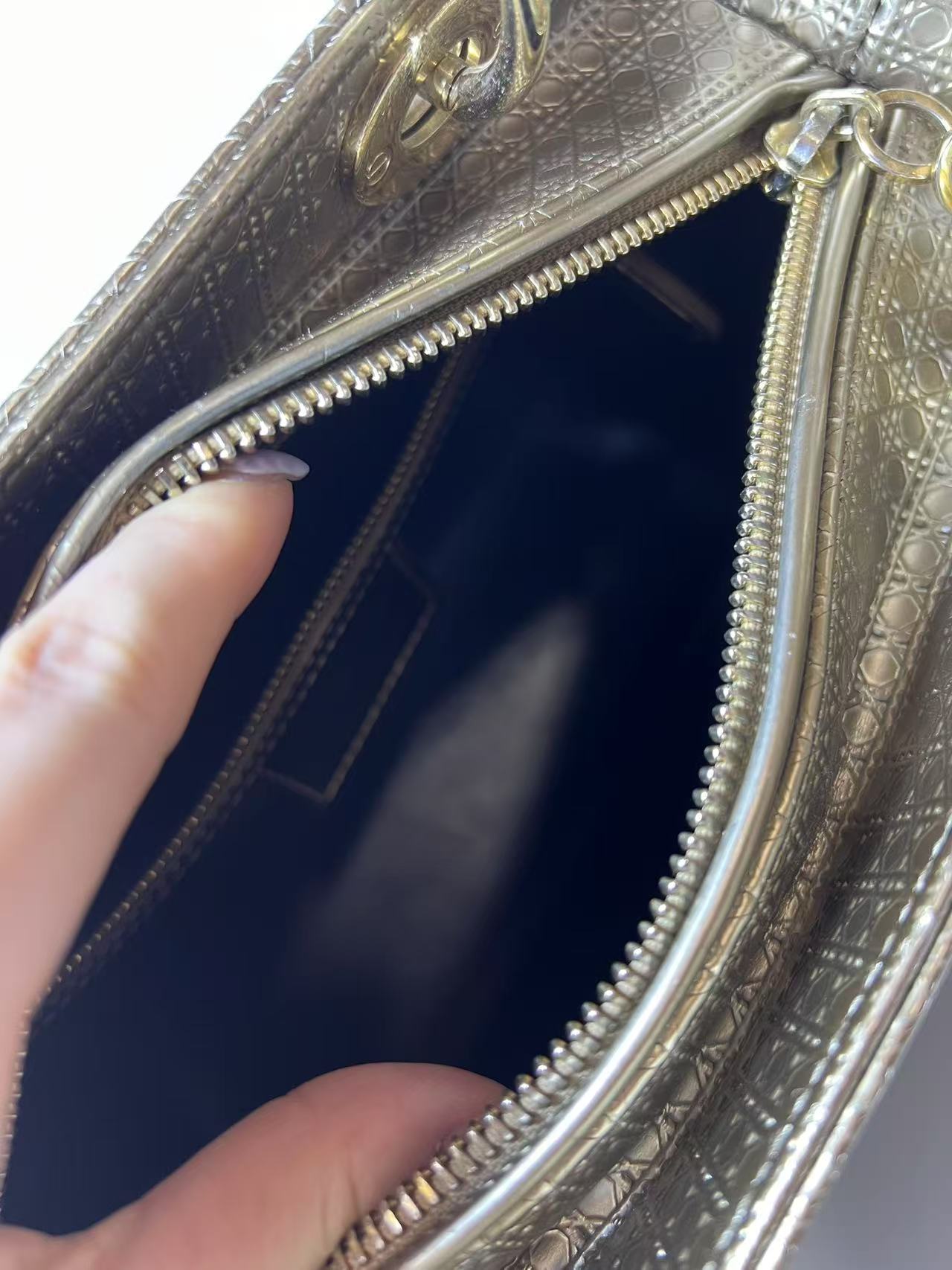 Dior Lady Dior Medium Ombré Micro-Cannage Leather Handbag