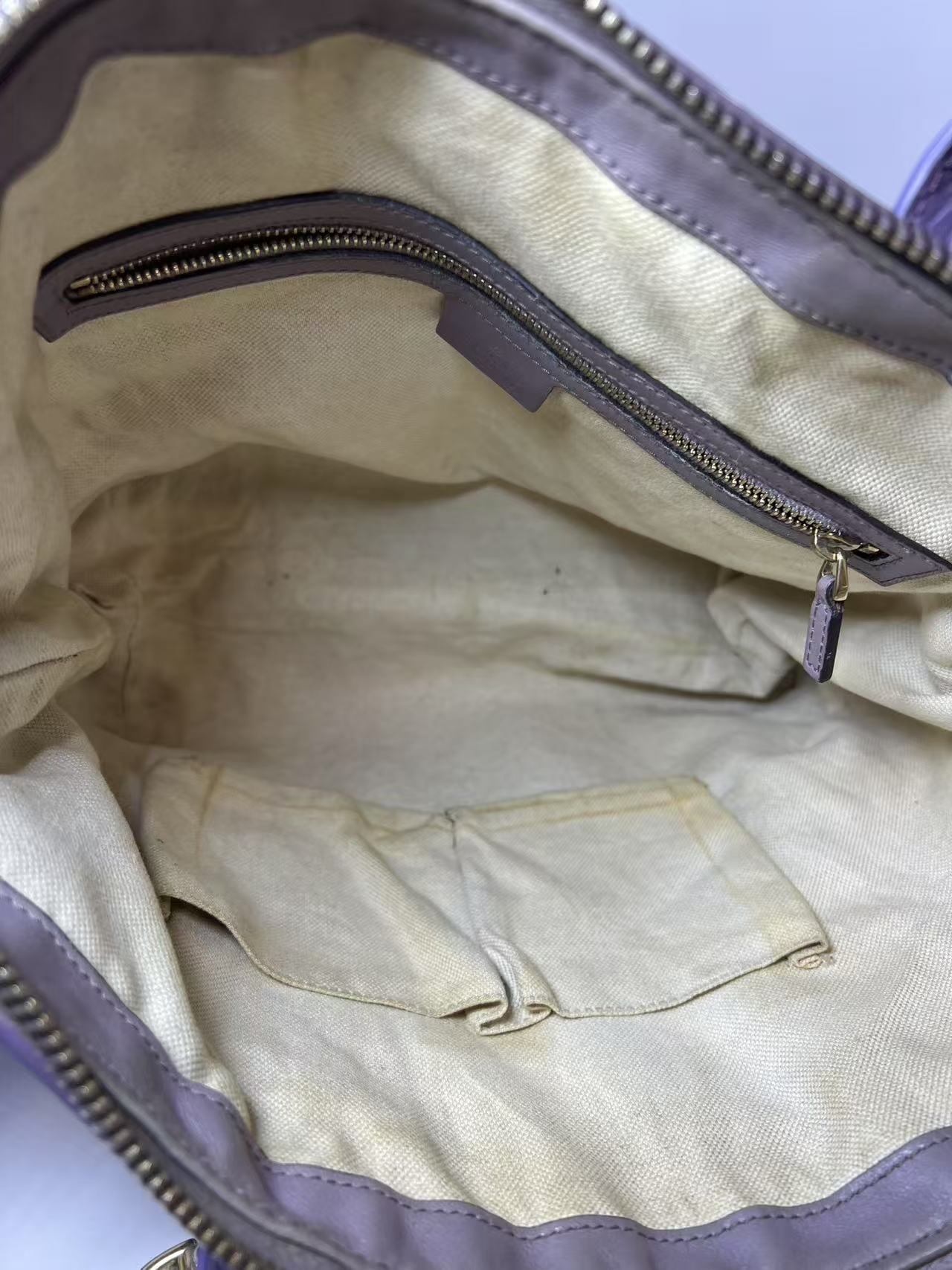 Gucci Medium Guccissima Purple Leather Tote Bag