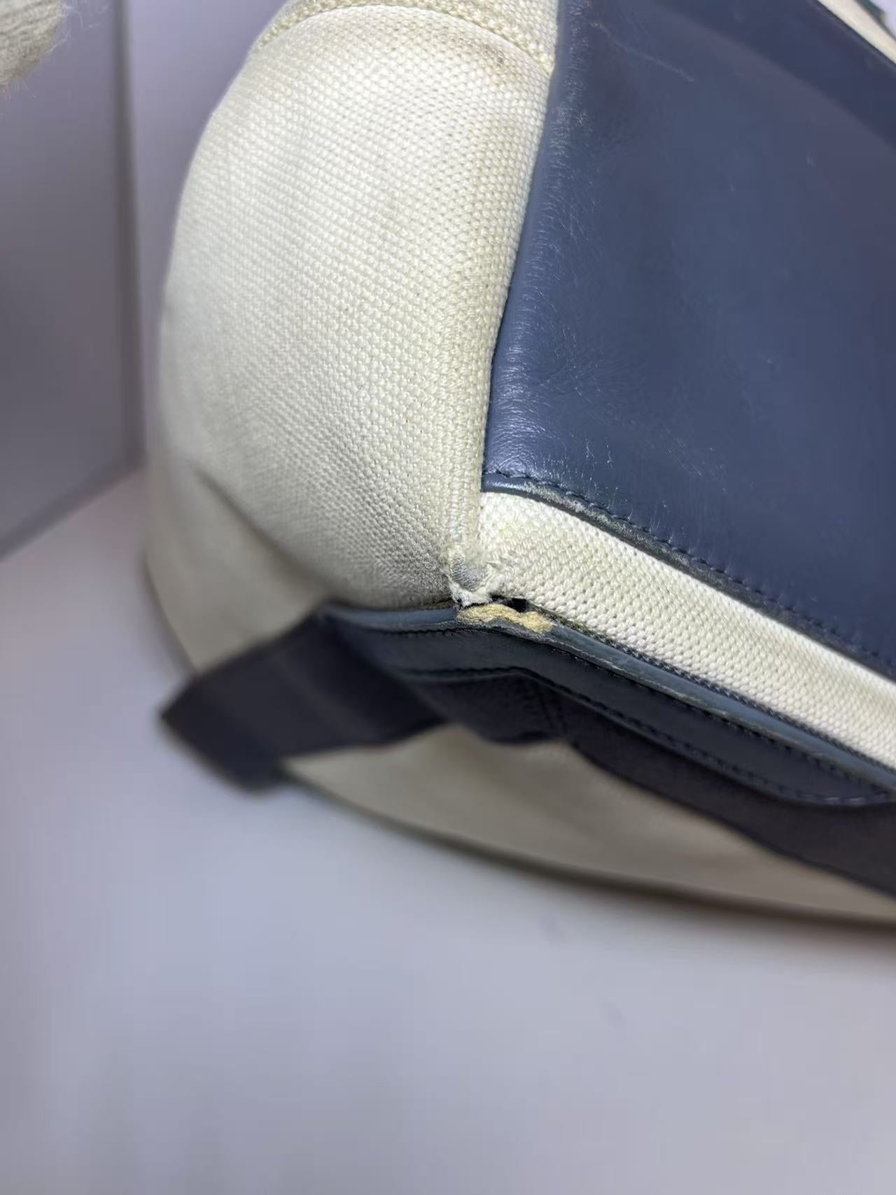 Balenciaga Canvas & Leather Tote Bag with Pouch