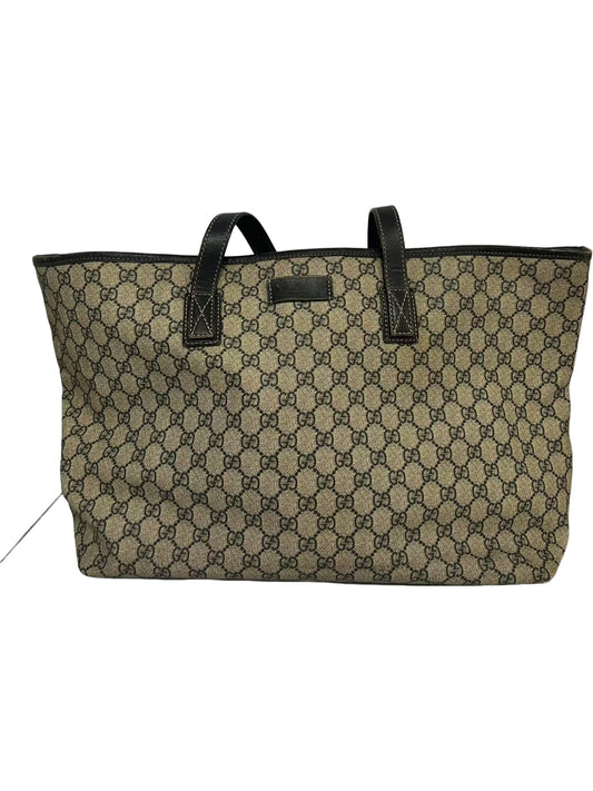 Gucci Beige GG Supreme Canvas Large Tote Bag