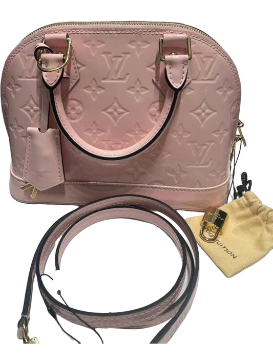 Louis Vuitton Alma BB Pink Vernis Monogram Handbag