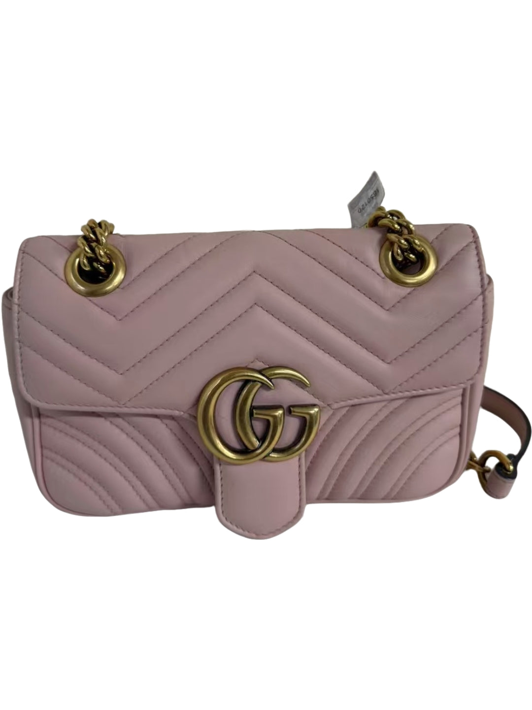 Gucci GG Marmont Mini Pink Matelassé Leather Shoulder Bag