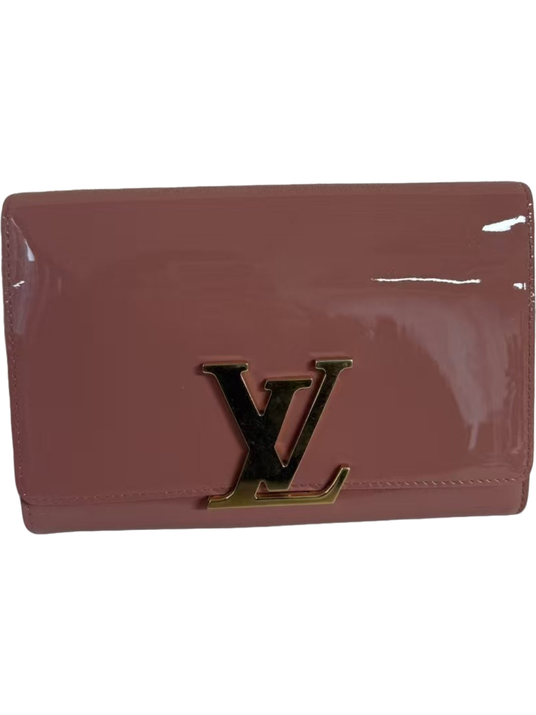 Louis Vuitton Louise Pink Vernis Patent Leather Wallet