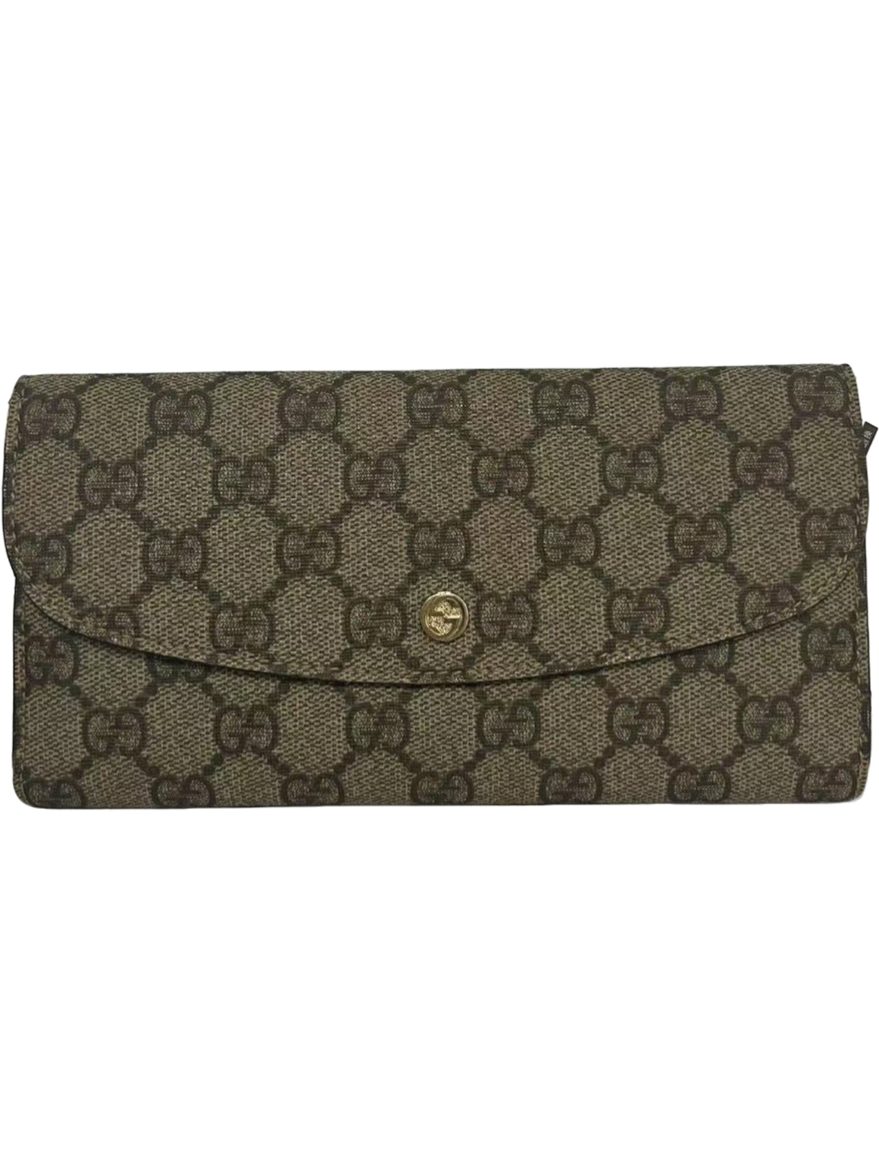 Gucci Beige GG Coated Canvas Interlocking G Continental Wallet