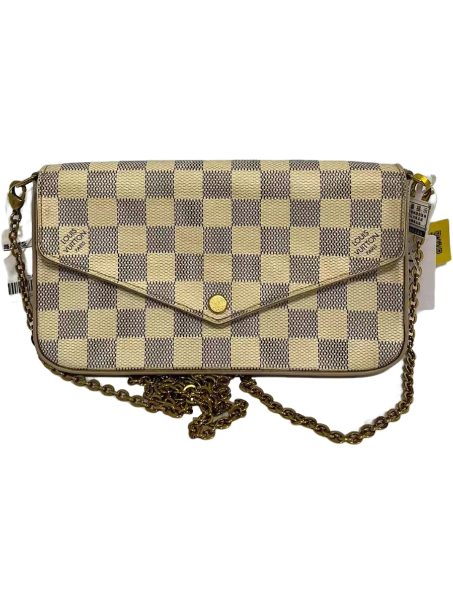 Louis Vuitton Pochette Felicie Damier Azur Canvas Crossbody Bag