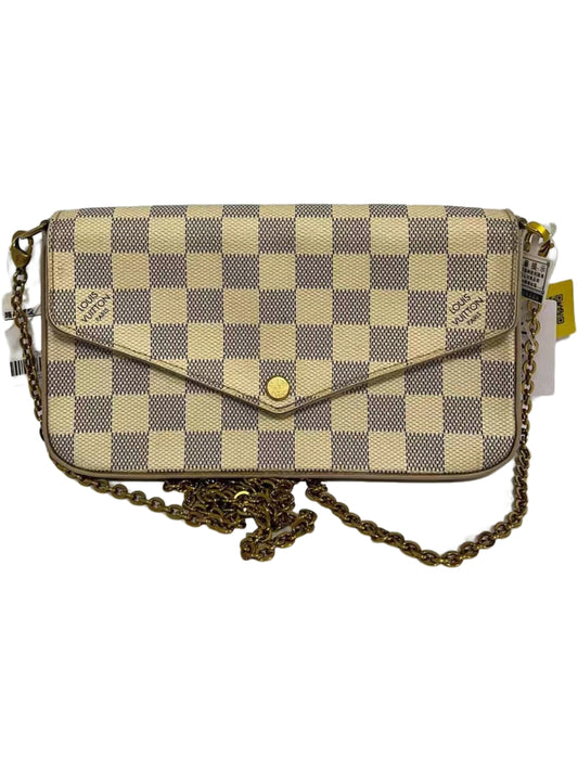 Louis Vuitton Pochette Felicie Damier Azur Canvas Crossbody Bag